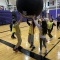 Fifth and sixth graders playing Kin-Ball