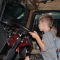 Kids enjoyed getting to play trucker behind the wheel of real big rigs.